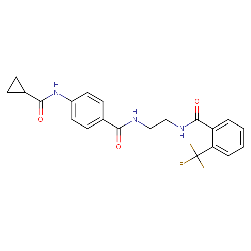 4-cyclopropaneamido-N-(2-{[2-(trifluoromethyl)phenyl]formamido}ethyl)benzamide