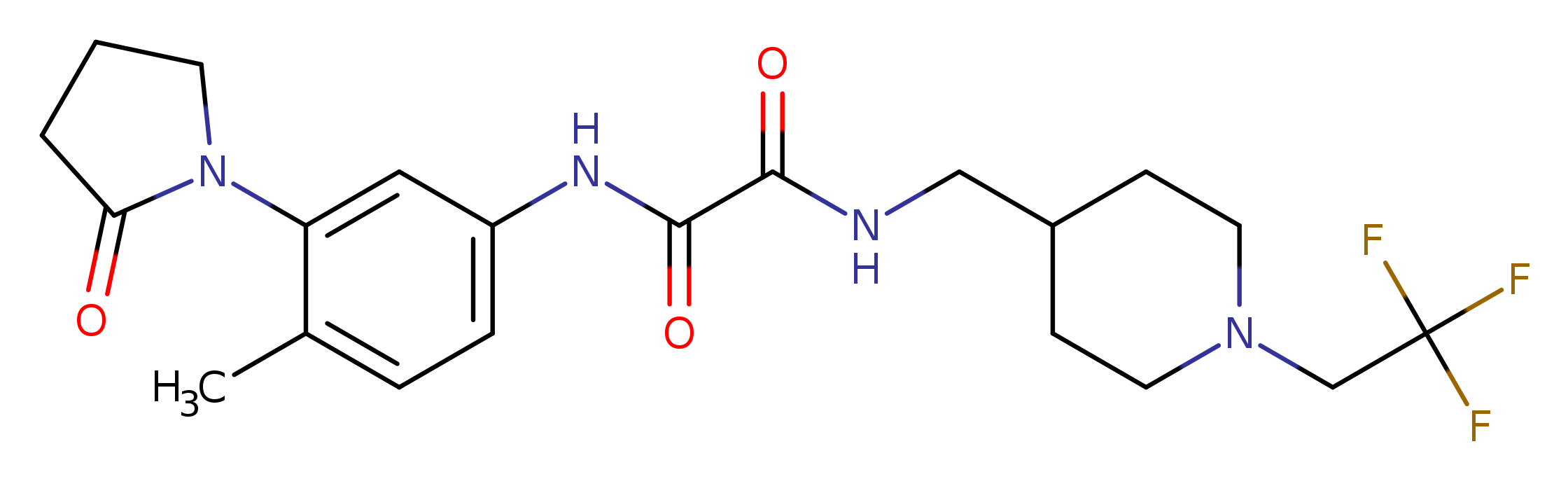 N-[4-methyl-3-(2-oxopyrrolidin-1-yl)phenyl]-N'-{[1-(2,2,2-trifluoroethyl)piperidin-4-yl]methyl}ethanediamide