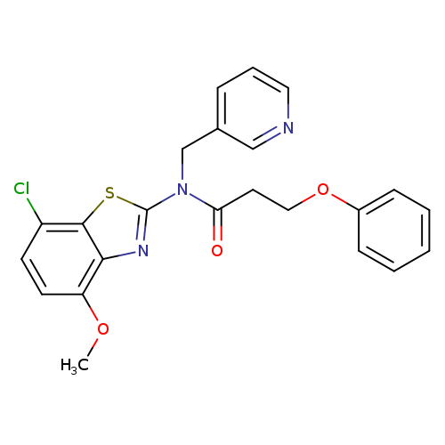 N-(7-chloro-4-methoxy-1,3-benzothiazol-2-yl)-3-phenoxy-N-[(pyridin-3-yl)methyl]propanamide