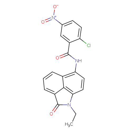 2-chloro-N-{2-ethyl-3-oxo-2-azatricyclo[6.3.1.0^{4,12}]dodeca-1(11),4(12),5,7,9-pentaen-9-yl}-5-nitrobenzamide