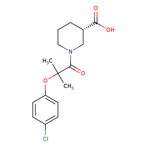 (3S)-1-[2-(4-chlorophenoxy)-2-methylpropanoyl]piperidine-3-carboxylic acid