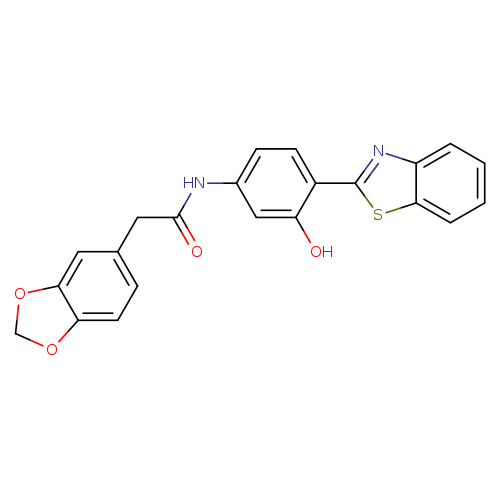 2-(2H-1,3-benzodioxol-5-yl)-N-[4-(1,3-benzothiazol-2-yl)-3-hydroxyphenyl]acetamide