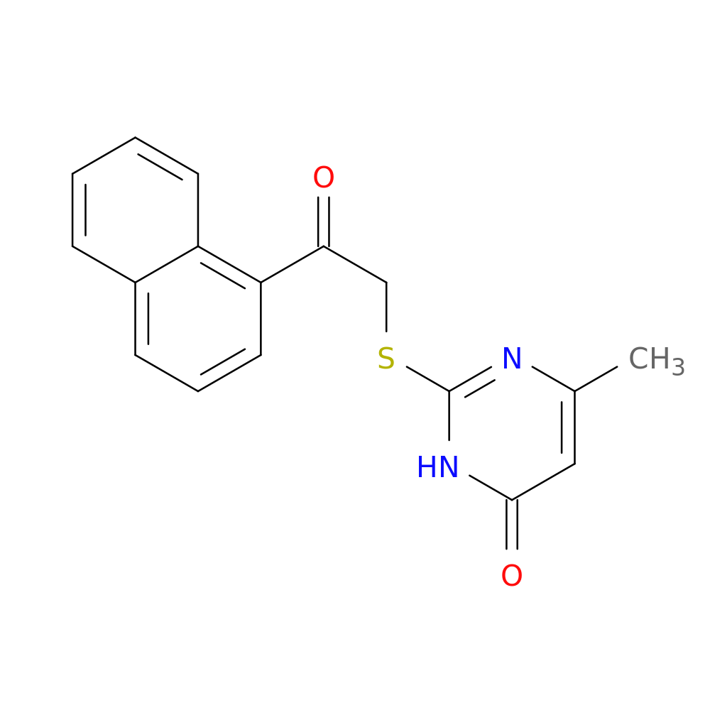 6-Methyl-2-((2-(naphthalen-1-yl)-2-oxoethyl)thio)pyrimidin-4(3H)-one