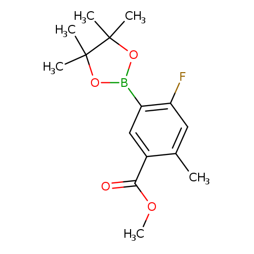 Benzoic acid, 4-fluoro-2-methyl-5-(4,4,5,5-tetramethyl-1,3,2-dioxaborolan-2-yl)-, methyl ester