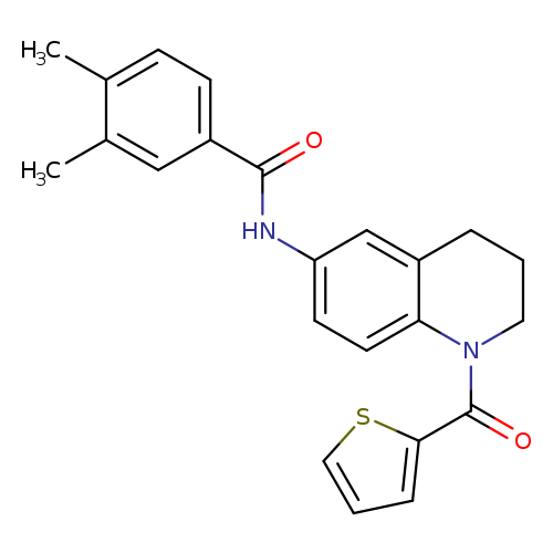 3,4-dimethyl-N-[1-(thiophene-2-carbonyl)-1,2,3,4-tetrahydroquinolin-6-yl]benzamide