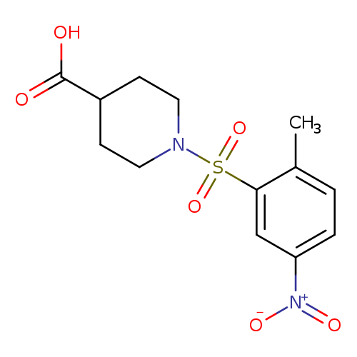 1-(2-methyl-5-nitrobenzenesulfonyl)piperidine-4-carboxylic acid