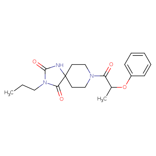 8-(2-phenoxypropanoyl)-3-propyl-1,3,8-triazaspiro[4.5]decane-2,4-dione