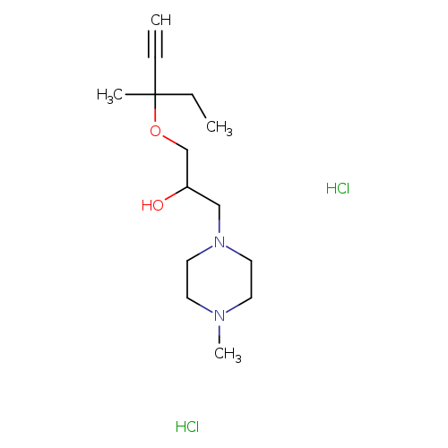 1-[(3-methylpent-1-yn-3-yl)oxy]-3-(4-methylpiperazin-1-yl)propan-2-ol dihydrochloride