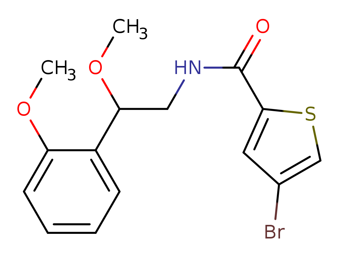 4-bromo-N-[2-methoxy-2-(2-methoxyphenyl)ethyl]thiophene-2-carboxamide