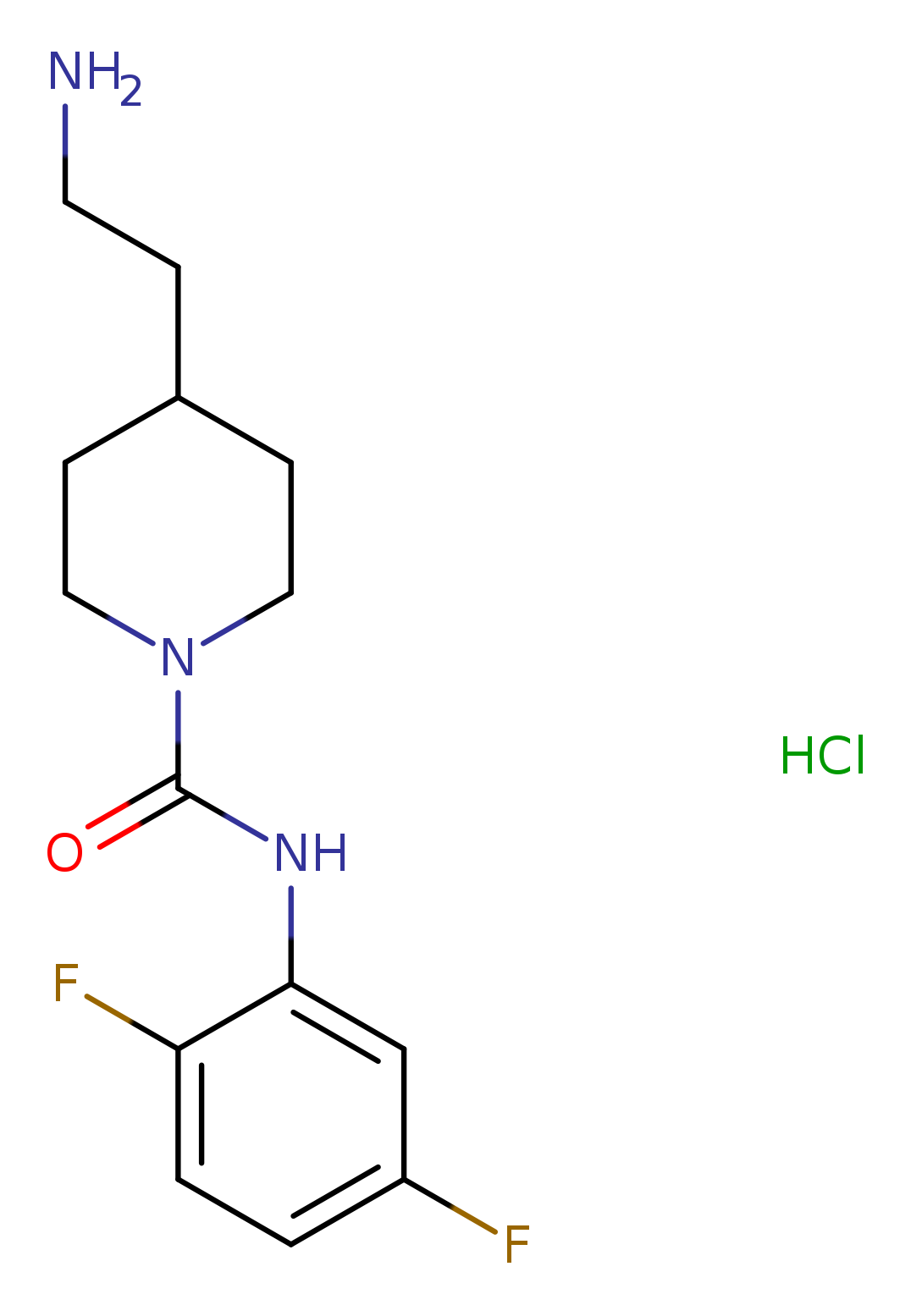 4-(2-aminoethyl)-N-(2,5-difluorophenyl)piperidine-1-carboxamide hydrochloride