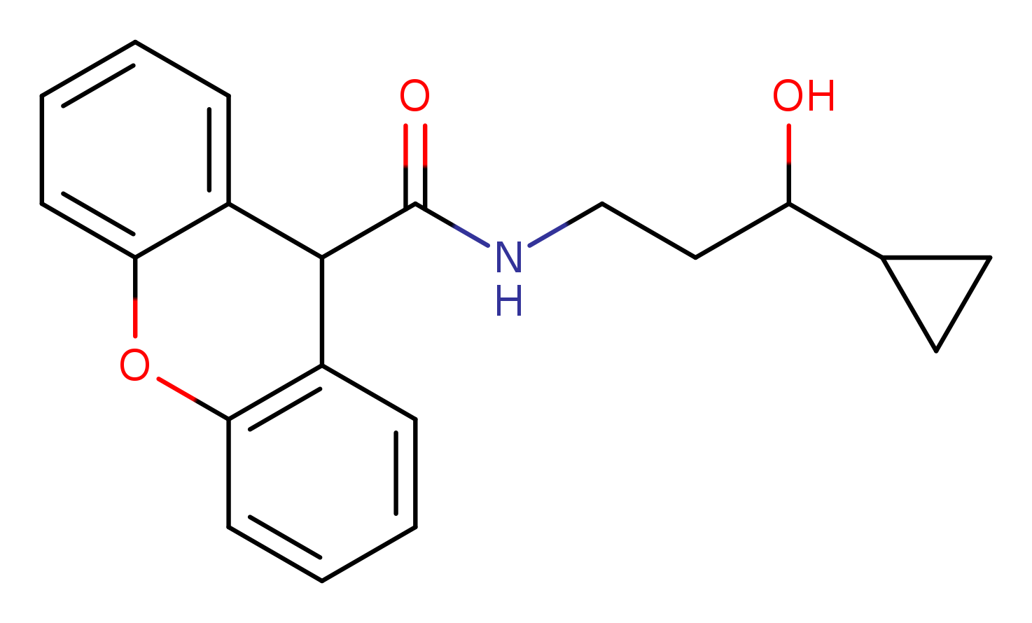 N-(3-cyclopropyl-3-hydroxypropyl)-9H-xanthene-9-carboxamide