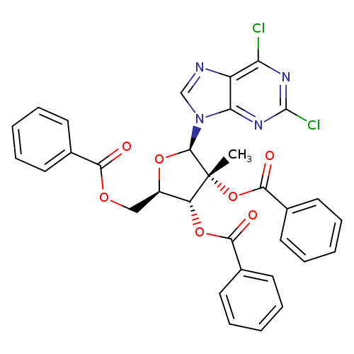 2,6-Dichloro-9-(2-c-methyl-2,3,5-tri-o-benzoyl-beta-d-ribofuranosyl)purine