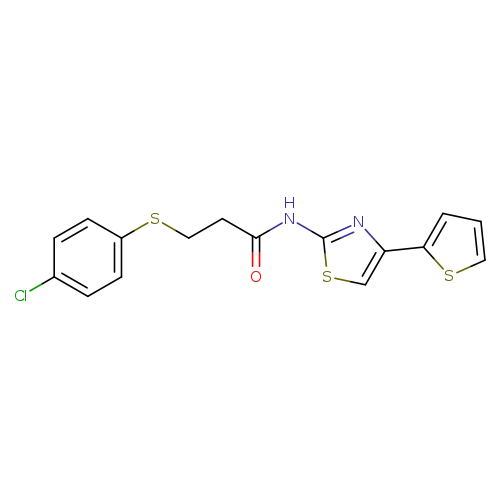 3-[(4-chlorophenyl)sulfanyl]-N-[4-(thiophen-2-yl)-1,3-thiazol-2-yl]propanamide