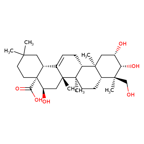 Olean-12-en-28-oic acid, 2,3,16,23-tetrahydroxy-, (2b,3b,4a,16a)-