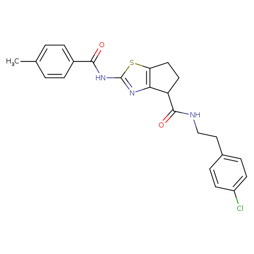 N-[2-(4-chlorophenyl)ethyl]-2-(4-methylbenzamido)-4H,5H,6H-cyclopenta[d][1,3]thiazole-4-carboxamide