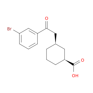 cis-3-[2-(3-Bromophenyl)-2-oxoethyl]cyclohexane-1-carboxylic acid