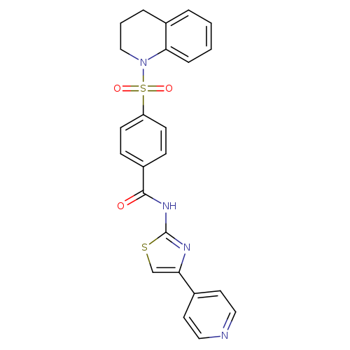 N-[4-(pyridin-4-yl)-1,3-thiazol-2-yl]-4-(1,2,3,4-tetrahydroquinoline-1-sulfonyl)benzamide