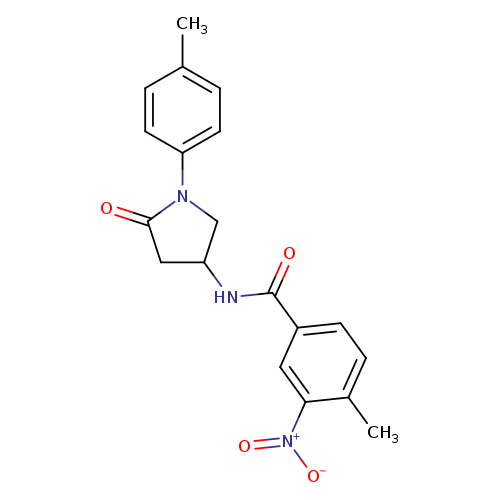 4-methyl-N-[1-(4-methylphenyl)-5-oxopyrrolidin-3-yl]-3-nitrobenzamide