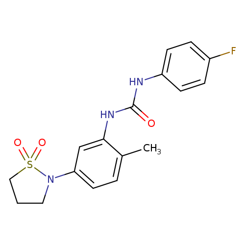 3-[5-(1,1-dioxo-1lambda6,2-thiazolidin-2-yl)-2-methylphenyl]-1-(4-fluorophenyl)urea