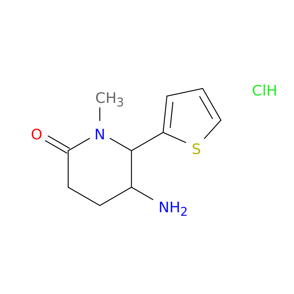 5-amino-1-methyl-6-(thiophen-2-yl)piperidin-2-one hydrochloride