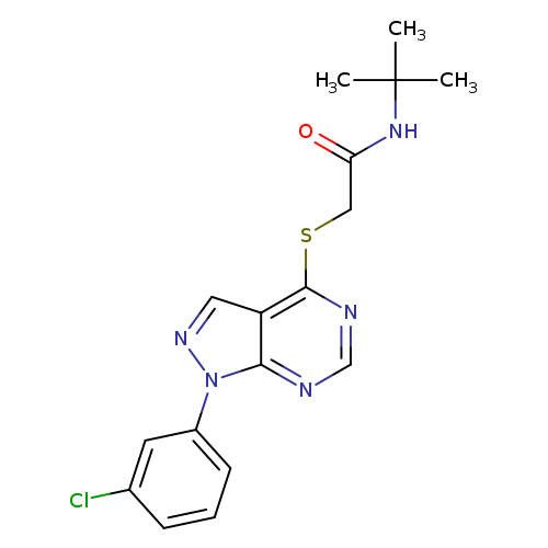 N-tert-butyl-2-{[1-(3-chlorophenyl)-1H-pyrazolo[3,4-d]pyrimidin-4-yl]sulfanyl}acetamide