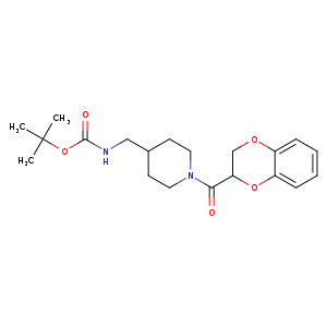 Carbamic acid, N-[[1-[(2,3-dihydro-1,4-benzodioxin-2-yl)carbonyl]-4-piperidinyl]methyl]-, 1,1-dimethylethyl ester