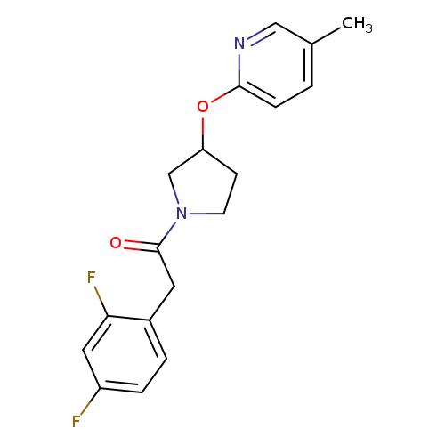 2-(2,4-difluorophenyl)-1-{3-[(5-methylpyridin-2-yl)oxy]pyrrolidin-1-yl}ethan-1-one