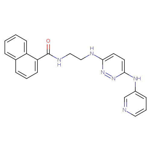 N-[2-({6-[(pyridin-3-yl)amino]pyridazin-3-yl}amino)ethyl]naphthalene-1-carboxamide