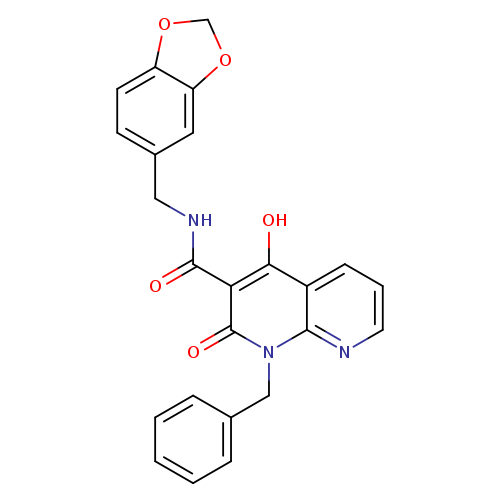 N-[(2H-1,3-benzodioxol-5-yl)methyl]-1-benzyl-4-hydroxy-2-oxo-1,2-dihydro-1,8-naphthyridine-3-carboxamide