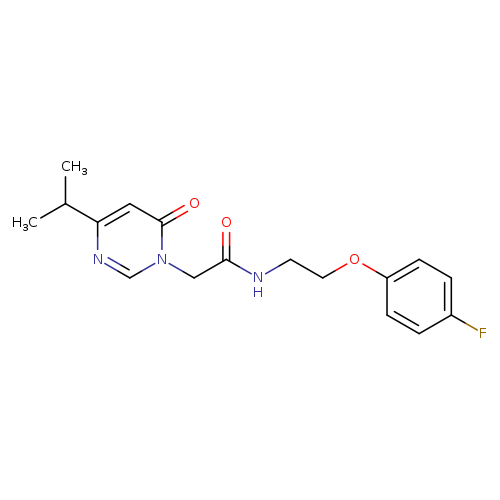 N-[2-(4-fluorophenoxy)ethyl]-2-[6-oxo-4-(propan-2-yl)-1,6-dihydropyrimidin-1-yl]acetamide