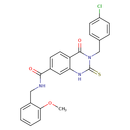 3-[(4-chlorophenyl)methyl]-N-[(2-methoxyphenyl)methyl]-4-oxo-2-sulfanylidene-1,2,3,4-tetrahydroquinazoline-7-carboxamide