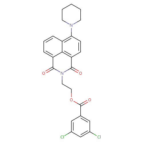 2-[2,4-dioxo-8-(piperidin-1-yl)-3-azatricyclo[7.3.1.0^{5,13}]trideca-1(13),5,7,9,11-pentaen-3-yl]ethyl 3,5-dichlorobenzoate