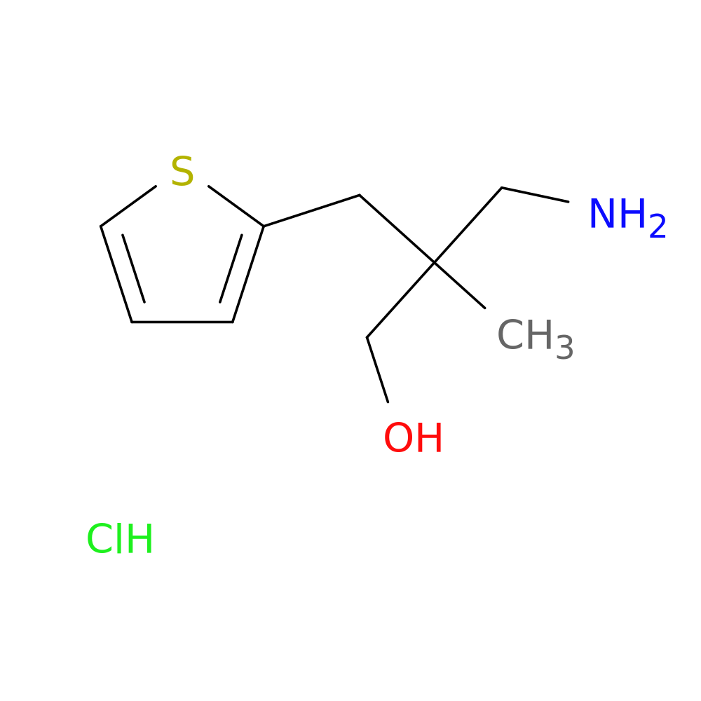 3-Amino-2-methyl-2-(thiophen-2-ylmethyl)propan-1-ol hydrochloride