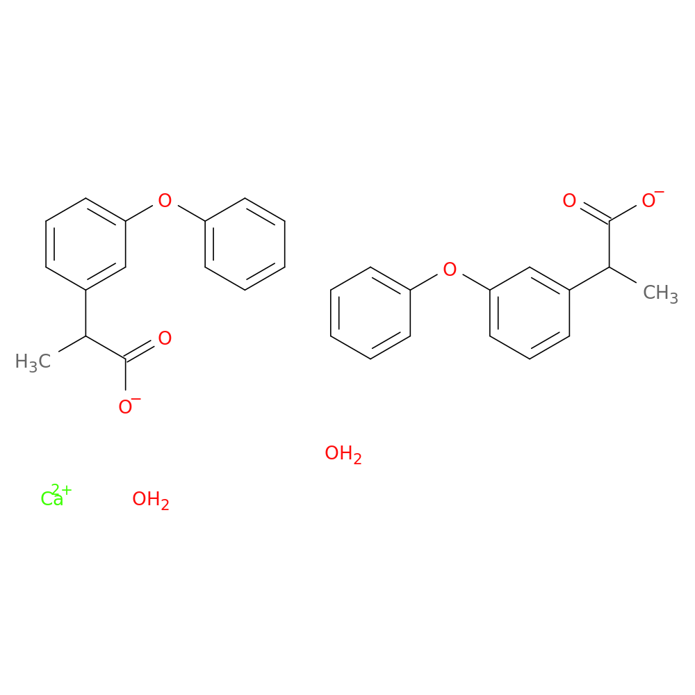 Benzeneacetic acid, α-methyl-3-phenoxy-, calcium salt, hydrate (2:1:2)
