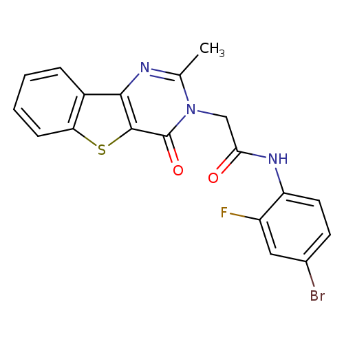 N-(4-bromo-2-fluorophenyl)-2-{4-methyl-6-oxo-8-thia-3,5-diazatricyclo[7.4.0.0^{2,7}]trideca-1(13),2(7),3,9,11-pentaen-5-yl}acetamide