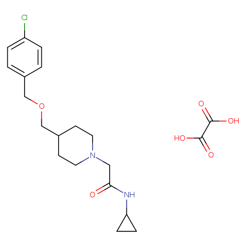2-(4-{[(4-chlorophenyl)methoxy]methyl}piperidin-1-yl)-N-cyclopropylacetamide; oxalic acid