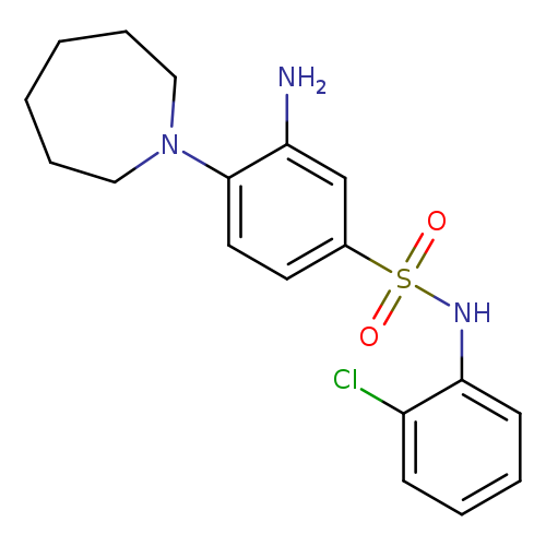 3-amino-4-(azepan-1-yl)-N-(2-chlorophenyl)benzene-1-sulfonamide