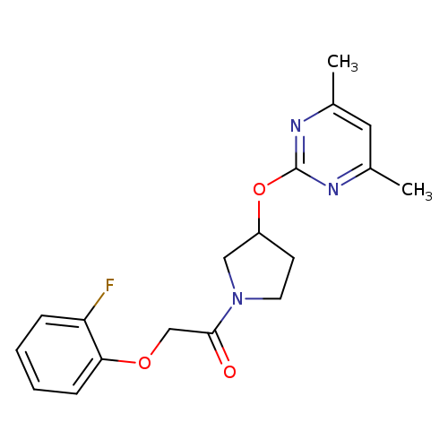 1-{3-[(4,6-dimethylpyrimidin-2-yl)oxy]pyrrolidin-1-yl}-2-(2-fluorophenoxy)ethan-1-one