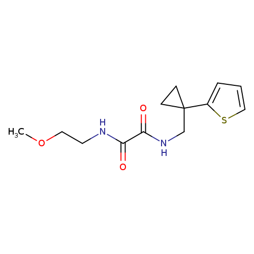 N-(2-methoxyethyl)-N'-{[1-(thiophen-2-yl)cyclopropyl]methyl}ethanediamide