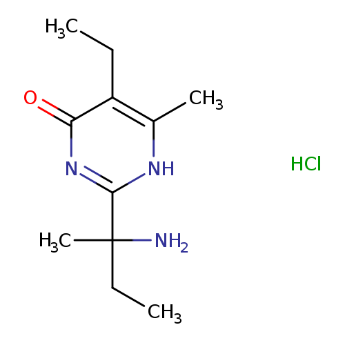 2-(2-aminobutan-2-yl)-5-ethyl-6-methyl-1,4-dihydropyrimidin-4-one hydrochloride