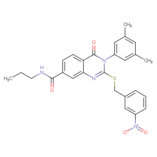 3-(3,5-dimethylphenyl)-2-{[(3-nitrophenyl)methyl]sulfanyl}-4-oxo-N-propyl-3,4-dihydroquinazoline-7-carboxamide