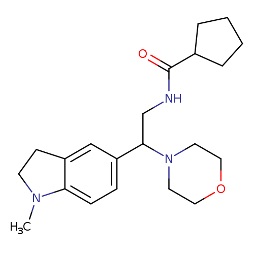 N-[2-(1-methyl-2,3-dihydro-1H-indol-5-yl)-2-(morpholin-4-yl)ethyl]cyclopentanecarboxamide