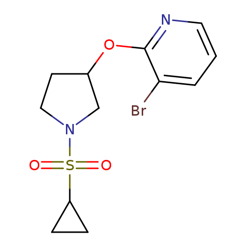 3-bromo-2-{[1-(cyclopropanesulfonyl)pyrrolidin-3-yl]oxy}pyridine