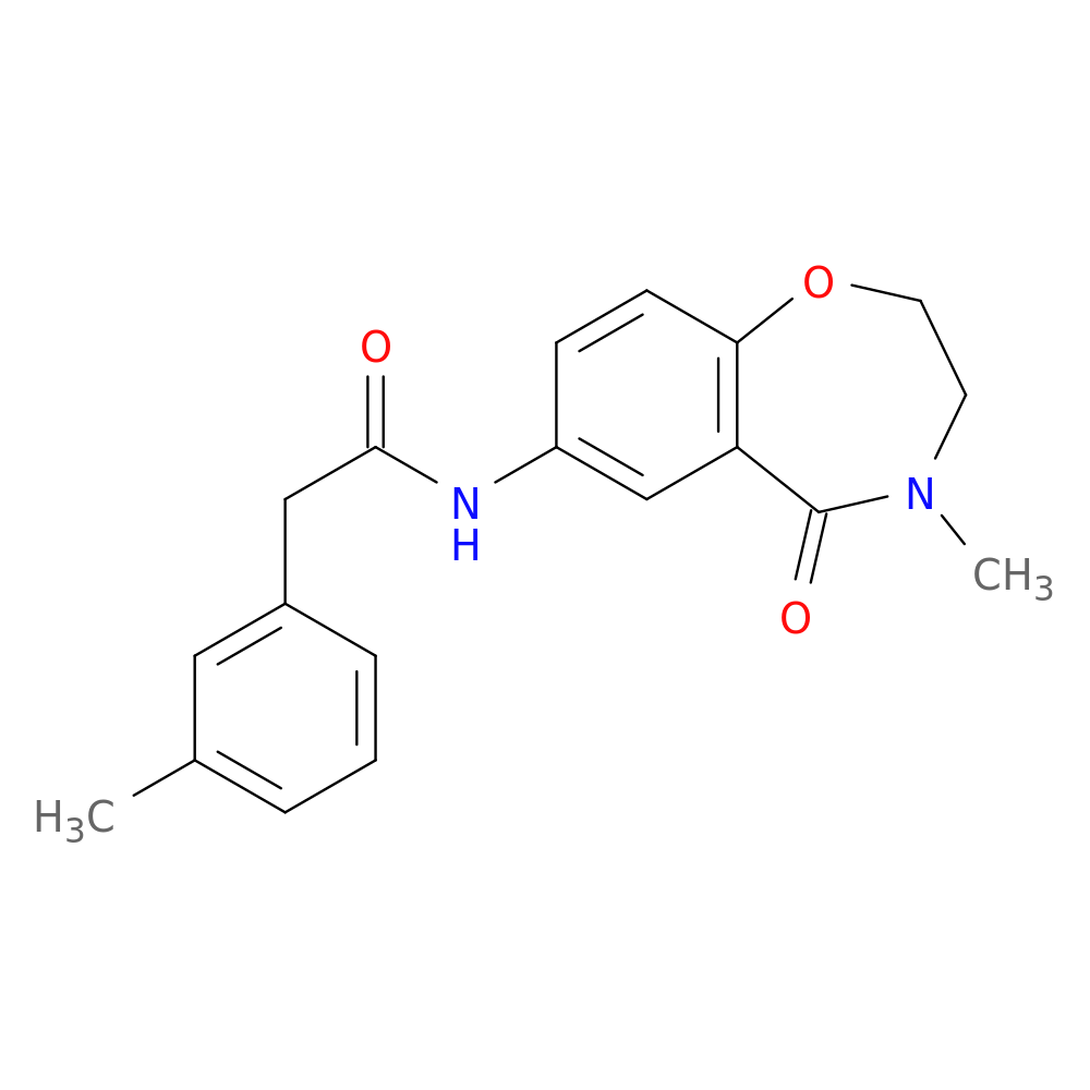 N-(4-methyl-5-oxo-2,3,4,5-tetrahydro-1,4-benzoxazepin-7-yl)-2-(3-methylphenyl)acetamide