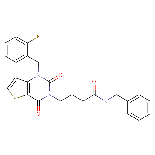 N-benzyl-4-{1-[(2-fluorophenyl)methyl]-2,4-dioxo-1H,2H,3H,4H-thieno[3,2-d]pyrimidin-3-yl}butanamide