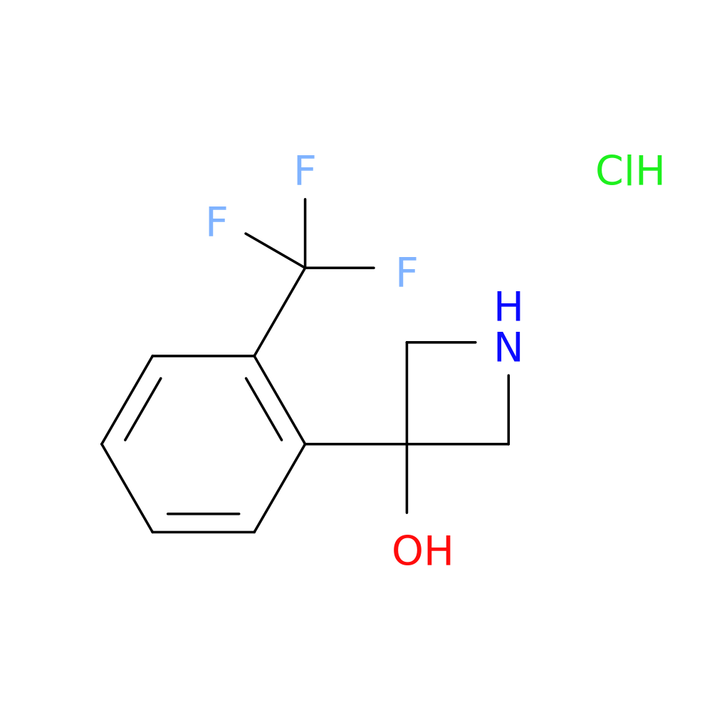 3-[2-(trifluoromethyl)phenyl]azetidin-3-ol;hydrochloride