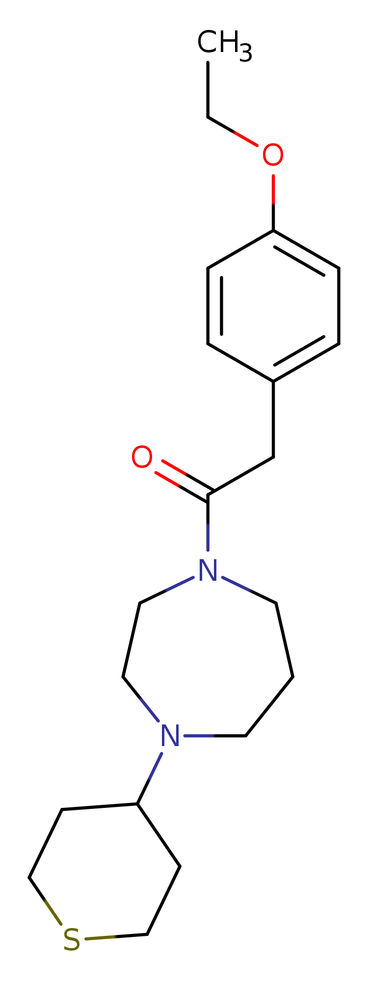 2-(4-ethoxyphenyl)-1-[4-(thian-4-yl)-1,4-diazepan-1-yl]ethan-1-one