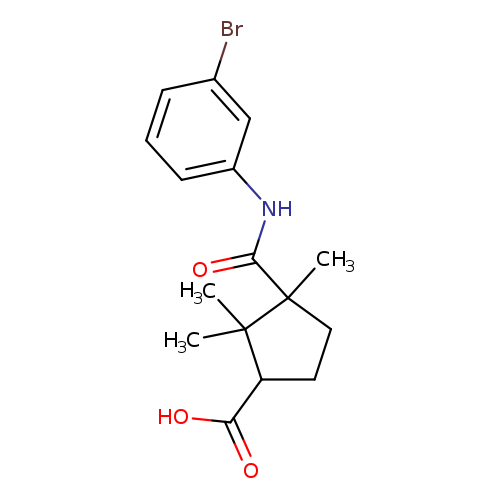 3-[(3-bromophenyl)carbamoyl]-2,2,3-trimethylcyclopentane-1-carboxylic acid