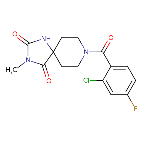 8-(2-chloro-4-fluorobenzoyl)-3-methyl-1,3,8-triazaspiro[4.5]decane-2,4-dione