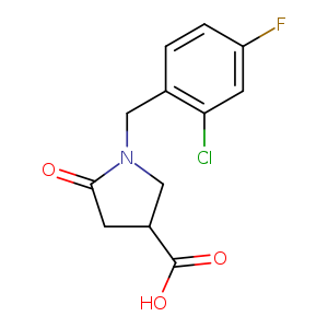 1-(2-Chloro-4-fluorobenzyl)-5-oxopyrrolidine-3-carboxylic acid